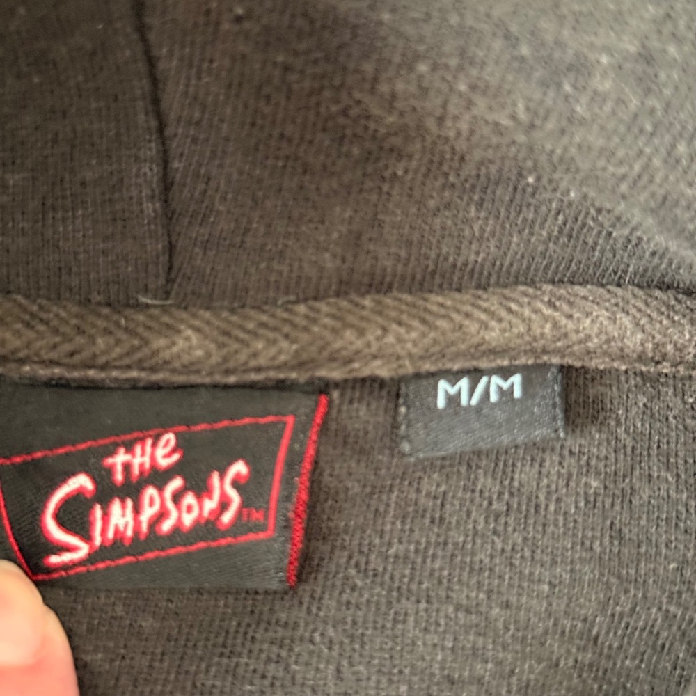 Vtg The Simpsons Homer Simpson Home Boy Graphic Hoodie Faded black Mens Medium - Picture 5 of 9